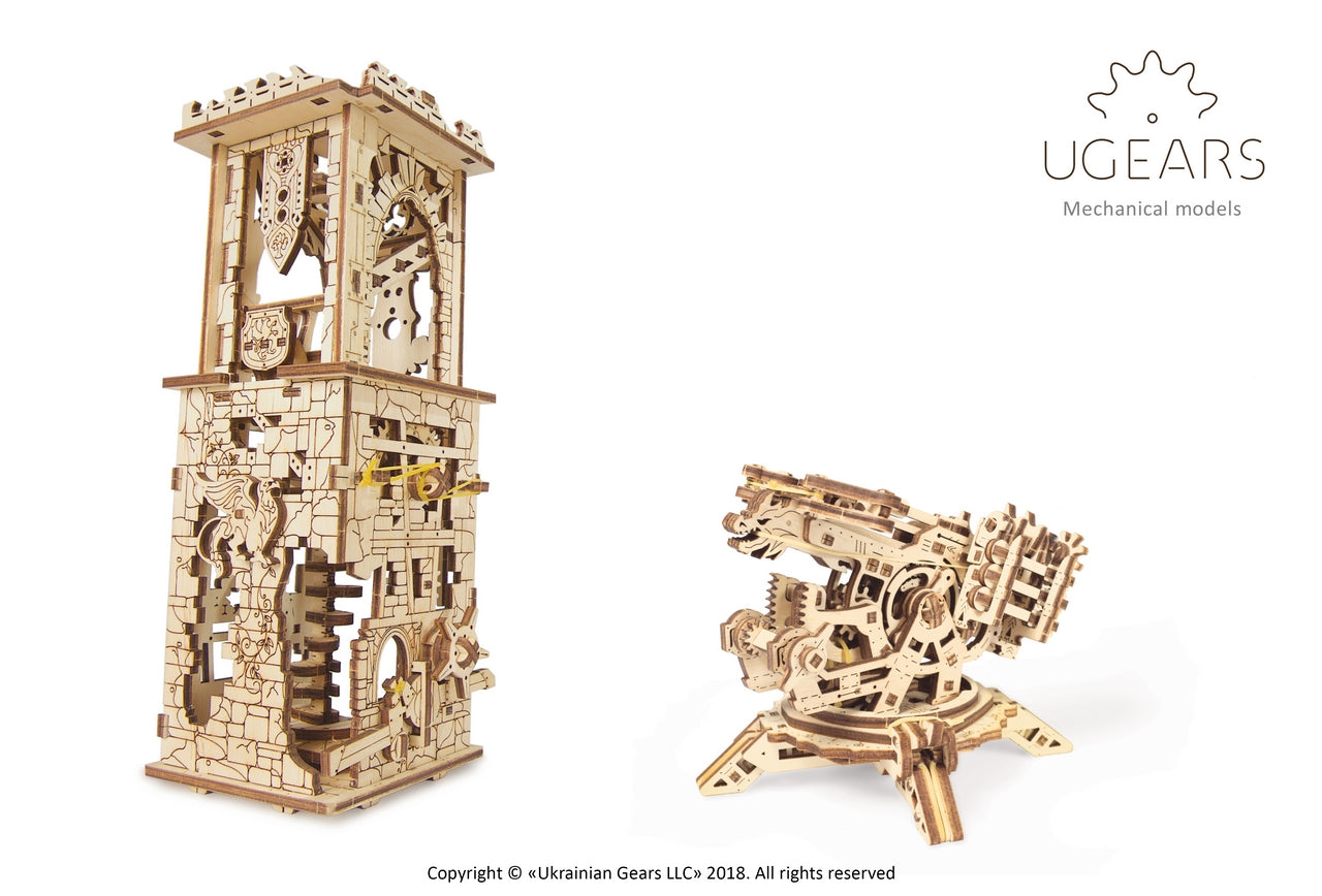 Ugears Archballista-Tower ★Mechanical 3D Puzzle Kit Model Toys Gift Present Birthday Xmas Christmas Kids Adults