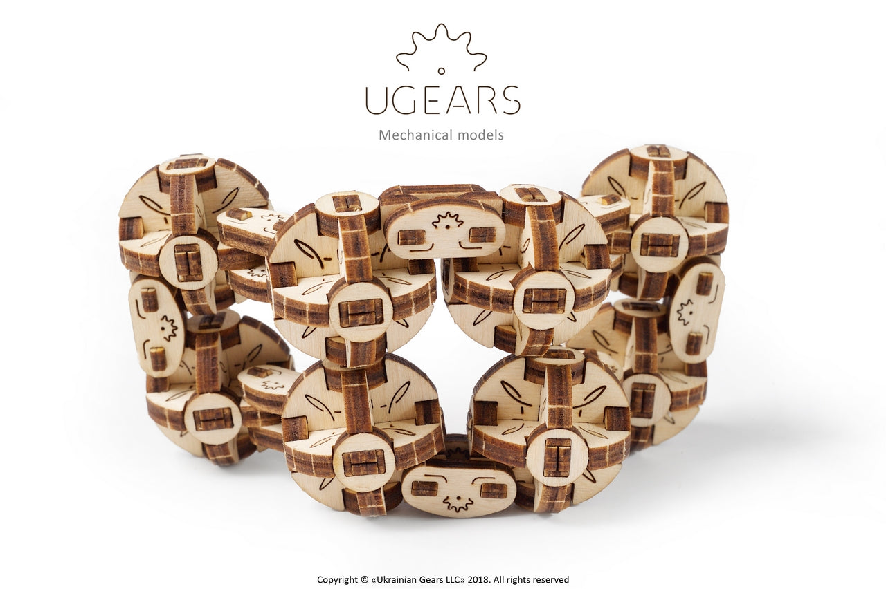 Ugears Flexi-Cubus ★Mechanical 3D Puzzle Kit Model Toys Gift Present Birthday Xmas Christmas Kids Adults