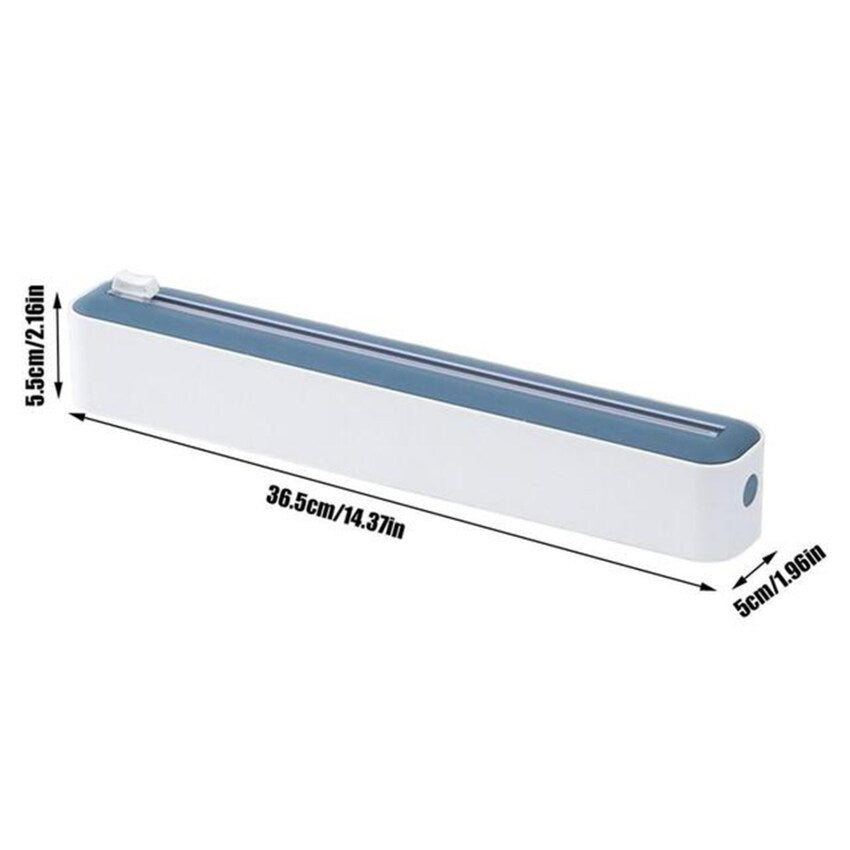 2 In 1 Cling Wrap Cutter Food Wrap Dispenser Cling Film Organizer Foil Slide Cutter Kitchen Tool