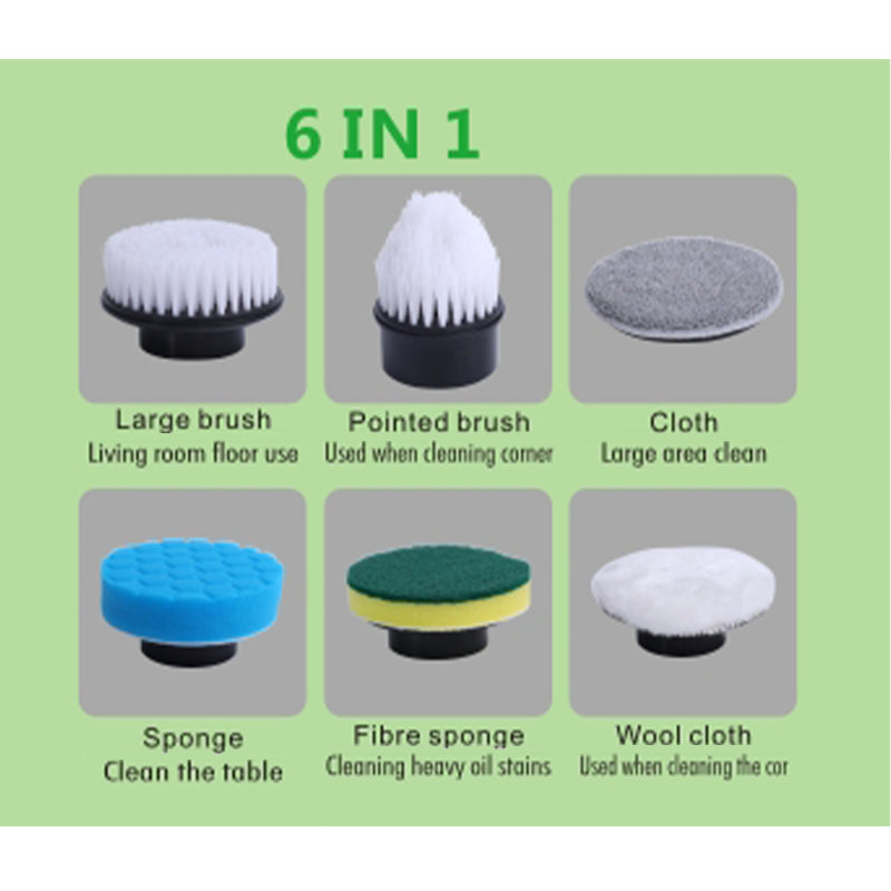9 in 1 Electric Spin Scrubber Rechargeable Cleaning Brush Set with Replaceable Heads Tile Bathroom