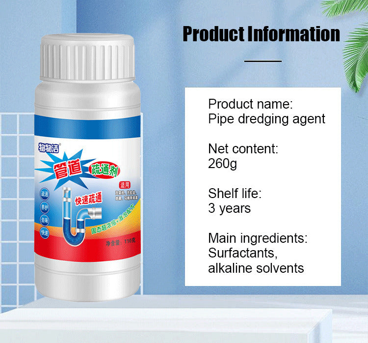 Powerful Sink Drain Cleaner Pipe Dredging Agent Kitchen Sewer Blocking Declogger Clean Chemical Powder Toilet Bathroom