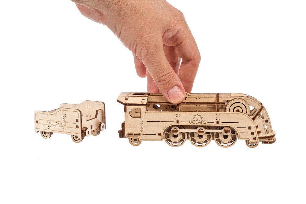 Ugears Mini Locomotive 3D Mechanical Model Wooden Puzzle DIY Kits