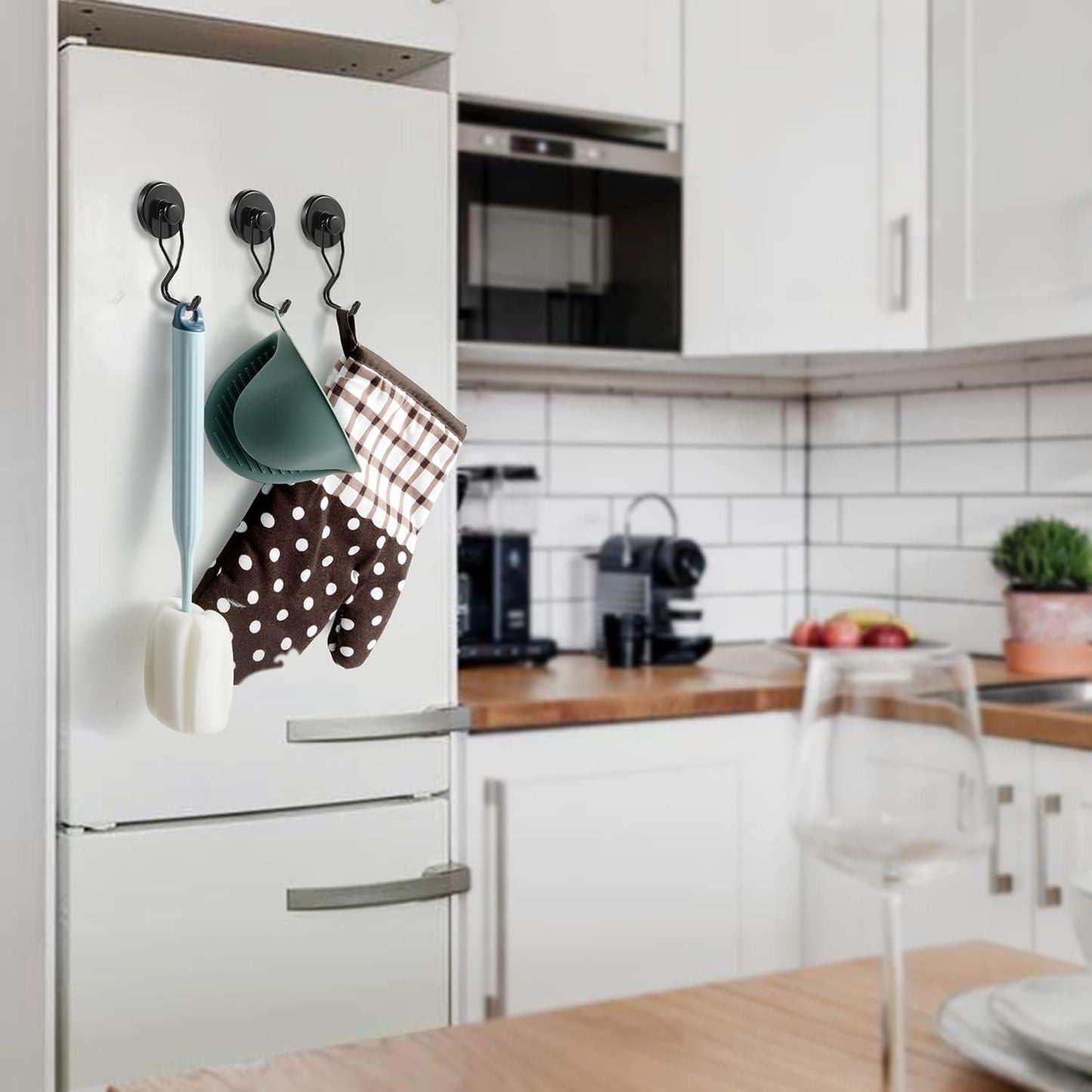 【SKIT】【Bundle of 3】Heavy Duty Magnetic Swivel Hooks 360 Rotating Rotate Strong Magnet Hooks Waterproof Water Rust Resistant Anti-Slip, Garage Modern Magnetic Hooks for Indoor Outdoor Hanging Refrigerator Grill Kitchen Fridge, Swivel Hook Magnets,25mm Dia