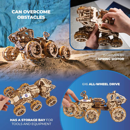 UGEARS Manned Mars Rover 3D Mechanical Model Wooden Puzzle DIY Kits