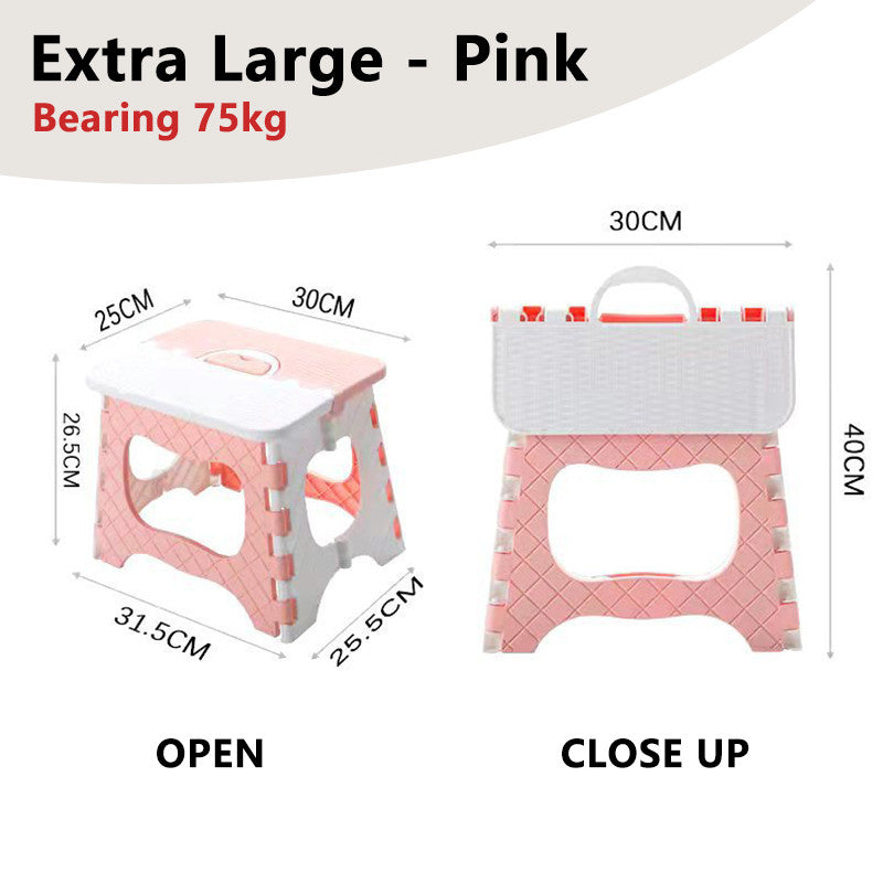 Foldable Portable Stool Chair Outdoor Camping Fishing Lightweight Stackable Seat for Kids Adults