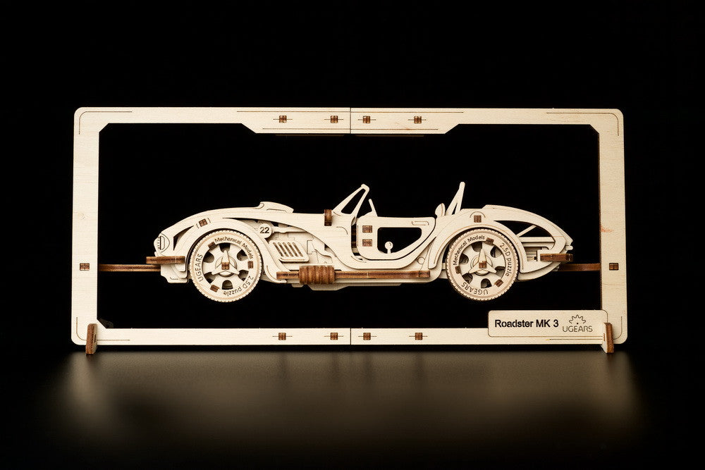 Ugears Roadster Mk3 2.5D Mechanical Puzzle Kit Model Toys Gift Present Birthday Xmas Christmas Kids Adults