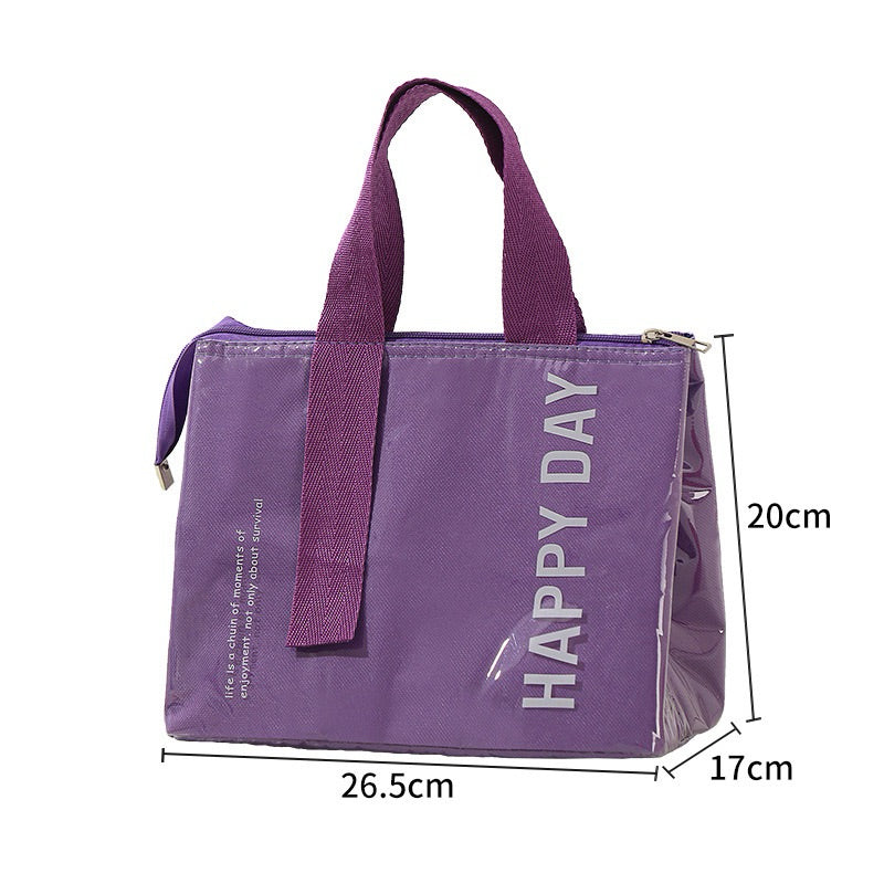 Large Capacity Bento Lunch Bag Waterproof Insulated Thermal Handheld Food Storage for Office Travel