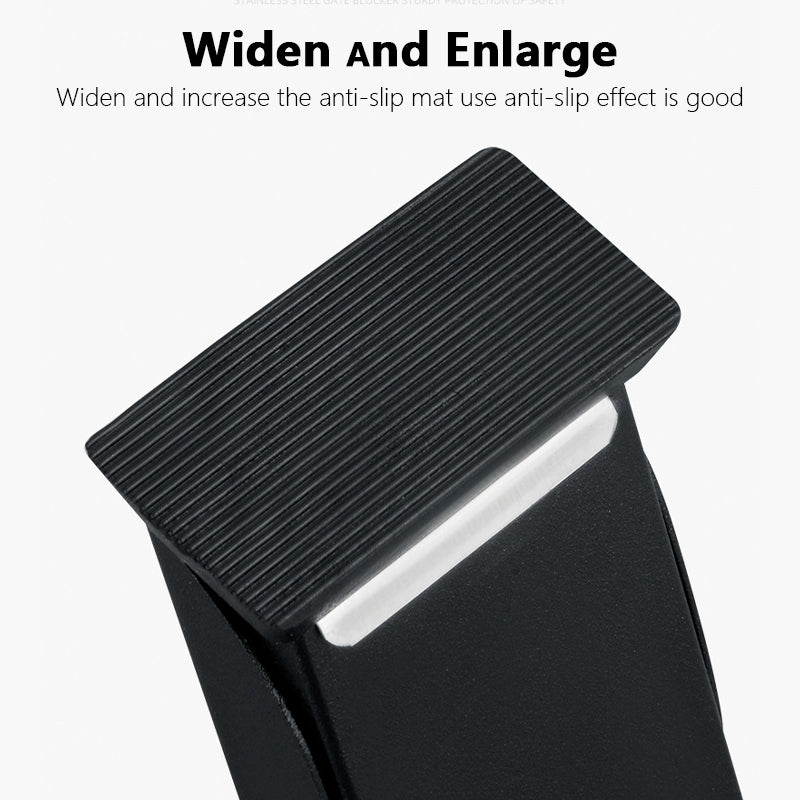 Aluminum Alloy Door Stopper Hand Foot Step Blocker Windproof Anti-Pinch No Drill Silent Non-Slip