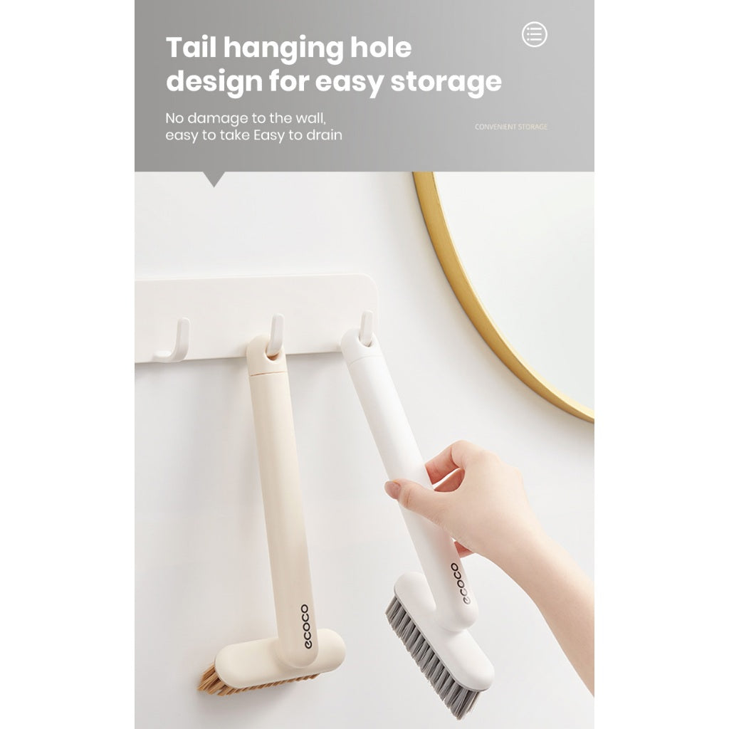 ECOCO Multi Function Gap Cleaning Brush 2 In 1 Rotary Seam Cleaner Brush 2in1 Bathroom Toilet Brush
