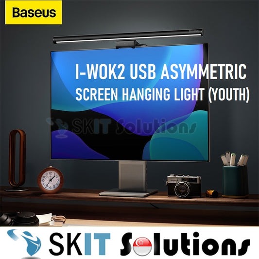 Baseus i-Wok2 Screen Hanging Light LED i-Wok Series Gen 2 Eye-Care PC Monitor Desk Lamp Computer Study Reading Lamp