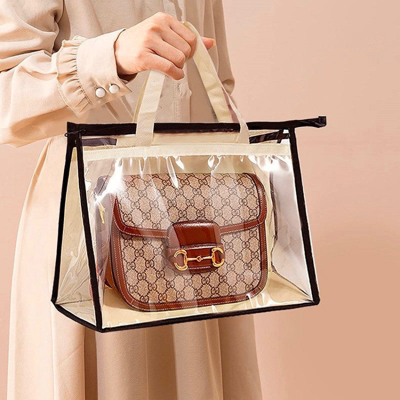 Transparent PVC Handbag Dust Cover Hanging Storage Organizer Closet Protector Wardrobe Bag