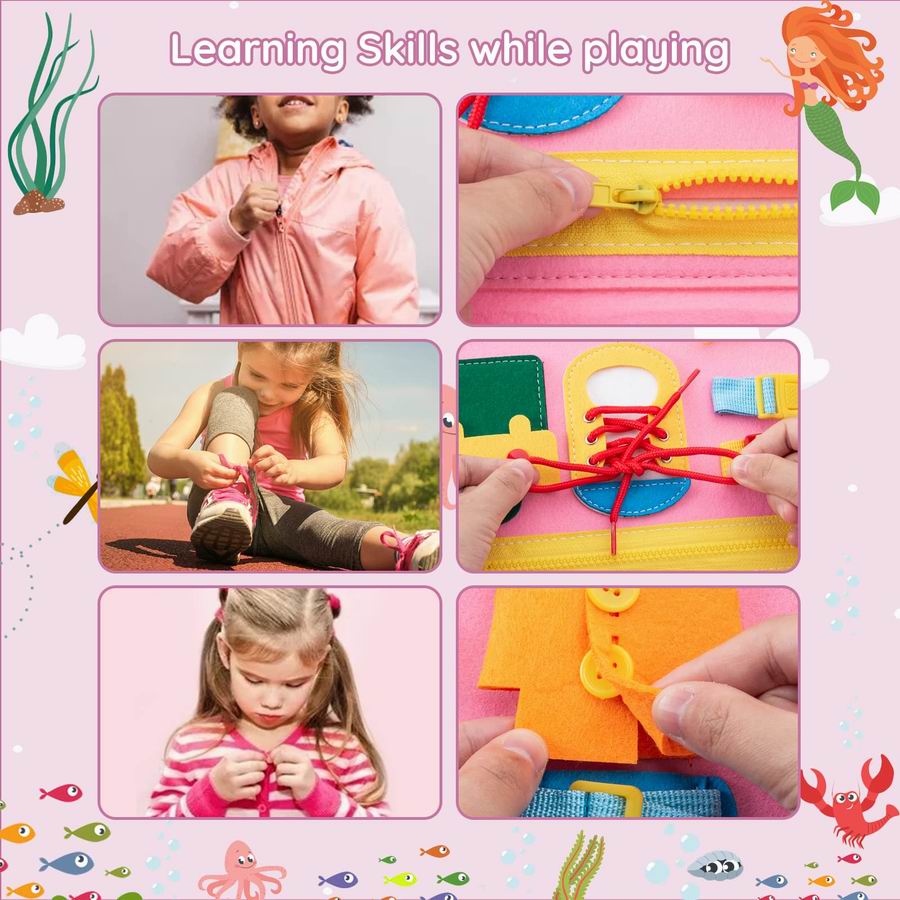 Toddler Busy Board Montessori Sensory Activity Board Early Developing Development Book Preschool Educational Travel Toys