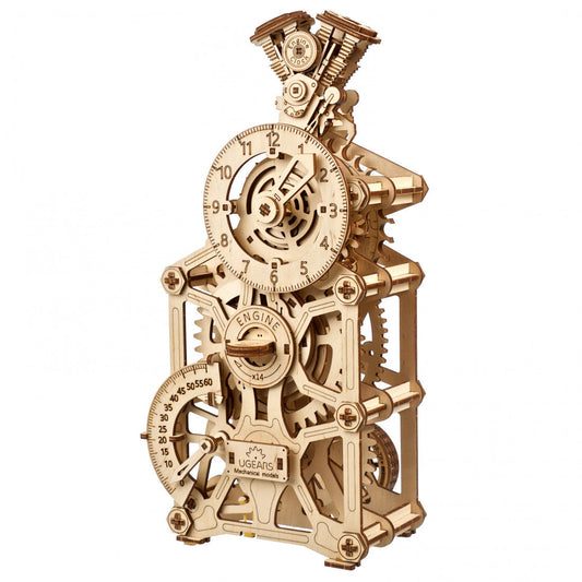 Ugears Engine Clock 3D Mechanical Model Wooden Puzzle DIY Kits