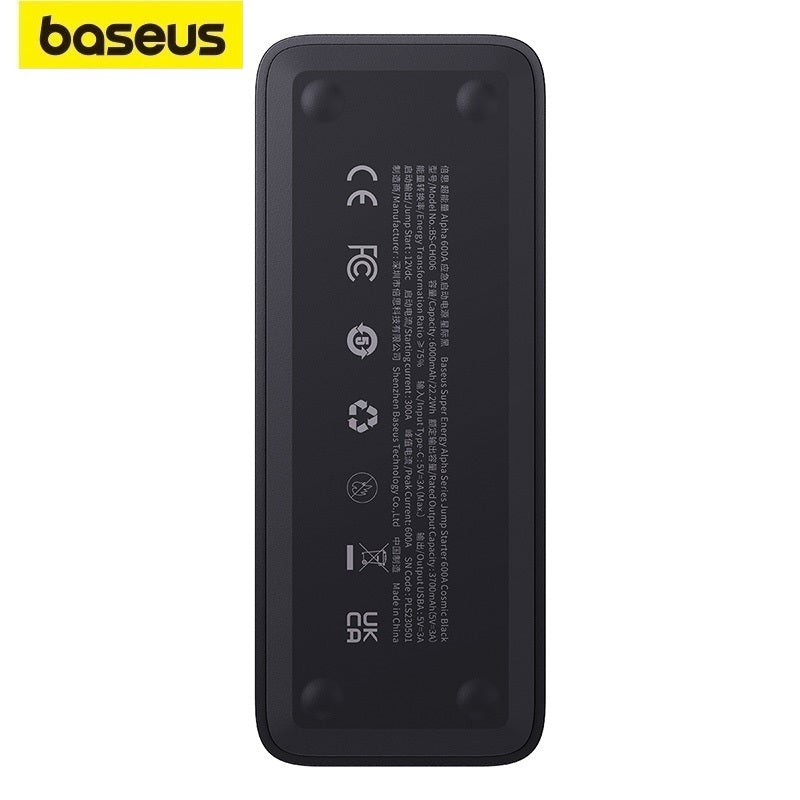 Baseus Super Energy Alpha 6000Mah Car Jump Starter Start 12V 600A Power Bank Battery Emergency Jumpstarter Kit Van