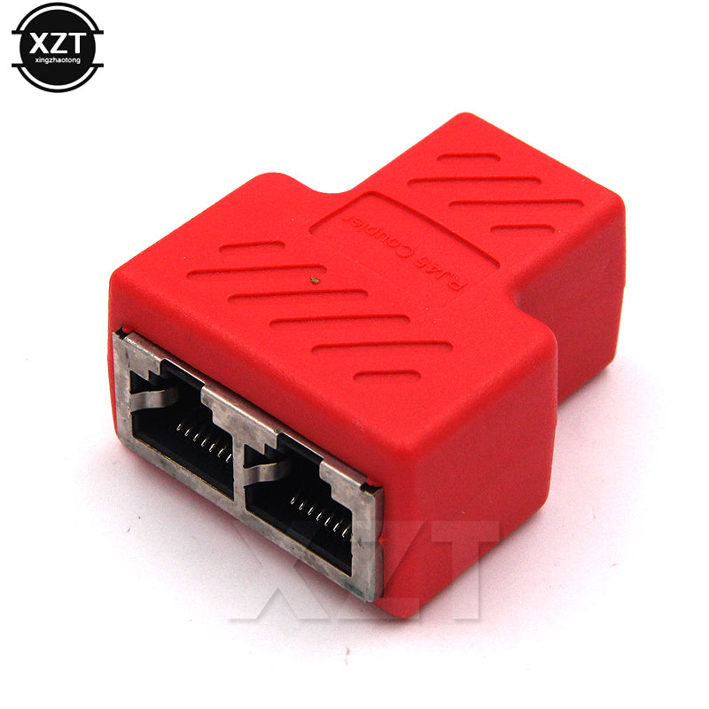 1 to 2 RJ45 Ethernet Splitter Adapter Network Extender Cable Female to Dual LAN Port for Modem PC