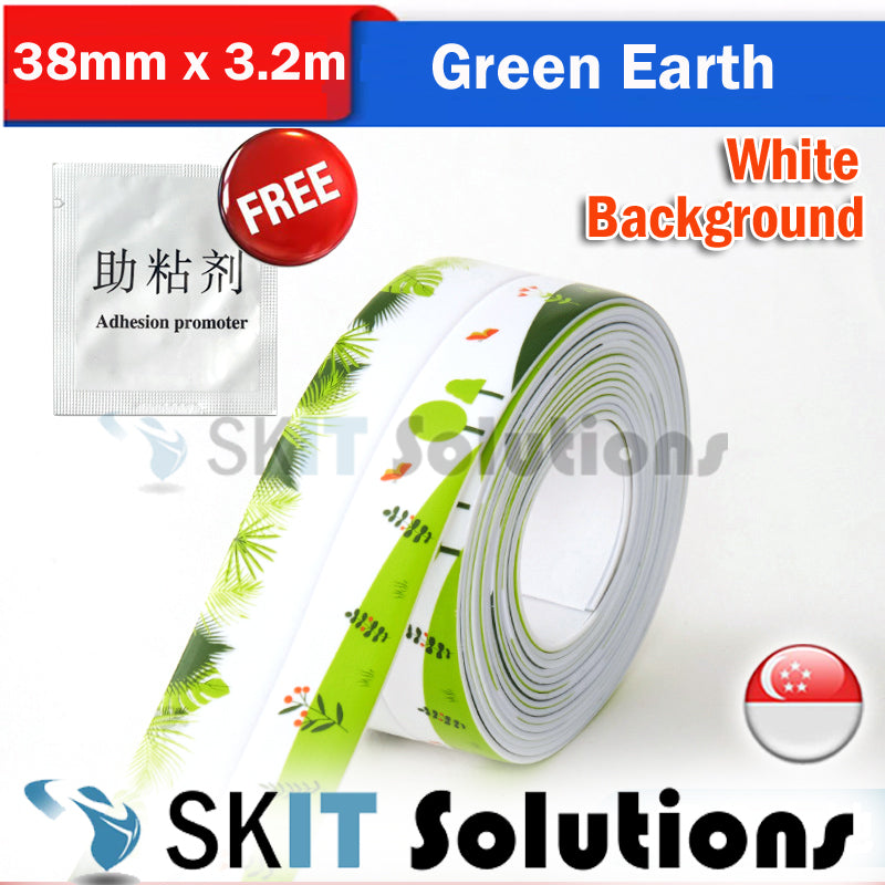 PVC Waterproof Self-Adhesive Sealing Wonder Tape Strip for Bathroom Bathtub Toilet Washing Basin Wall Kitchen Sink Stove Edge Countertop Floor Caulk