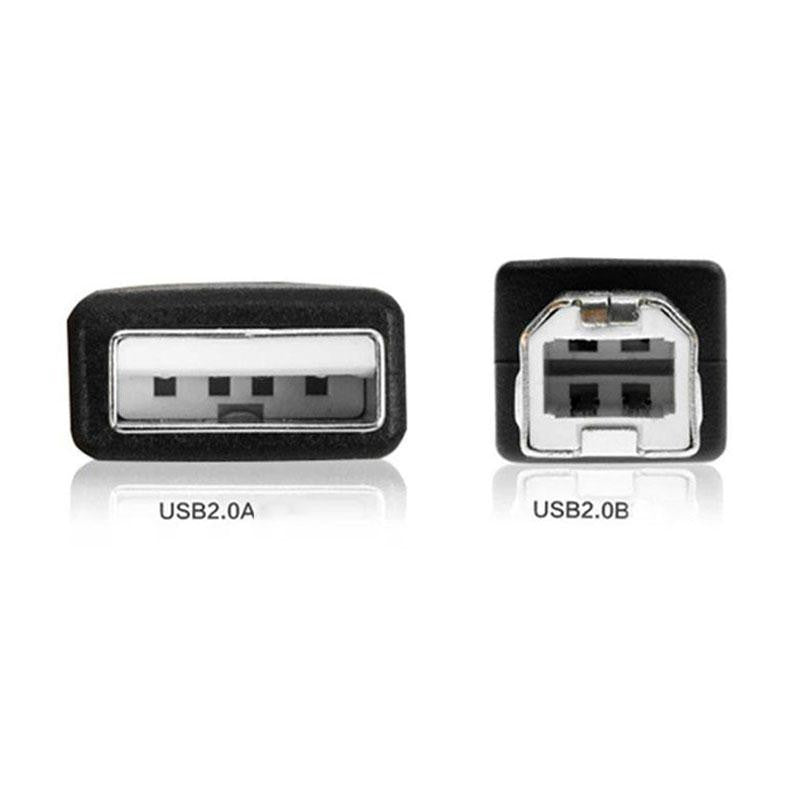 USB 2.0 Type A to B Male Printing Cable Sync Data AM to BM High-Speed Print Cord for Printer Scanner