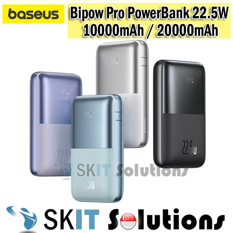 Baseus Bipow Pro Digital Display Fast Charge Power Bank 10000mAh / 20000mAh 22.5W Emergency Battery Charger PowerBank