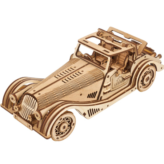 UGEARS Sports Car Rapid Mouse 3D Mechanical Model Wooden Puzzle DIY Kits