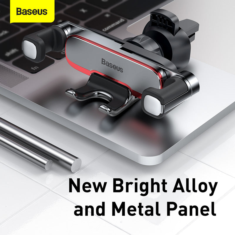 Baseus Lateral Gravity Car Mount Holder Air Vent Aircon Cell Mobile Phone Metal Stand