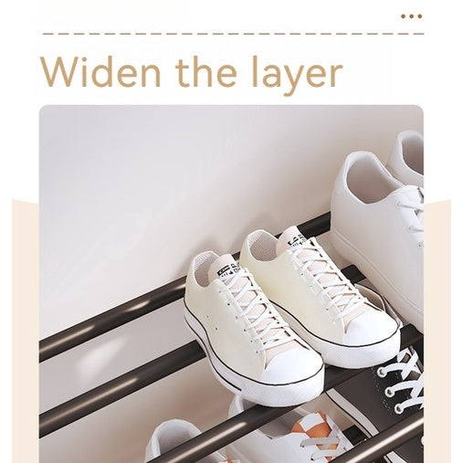 Multi-Layer Shoe Rack Waterproof Steel Pipe Dustproof Easy Assemble Storage Shelf for Home Dormitory