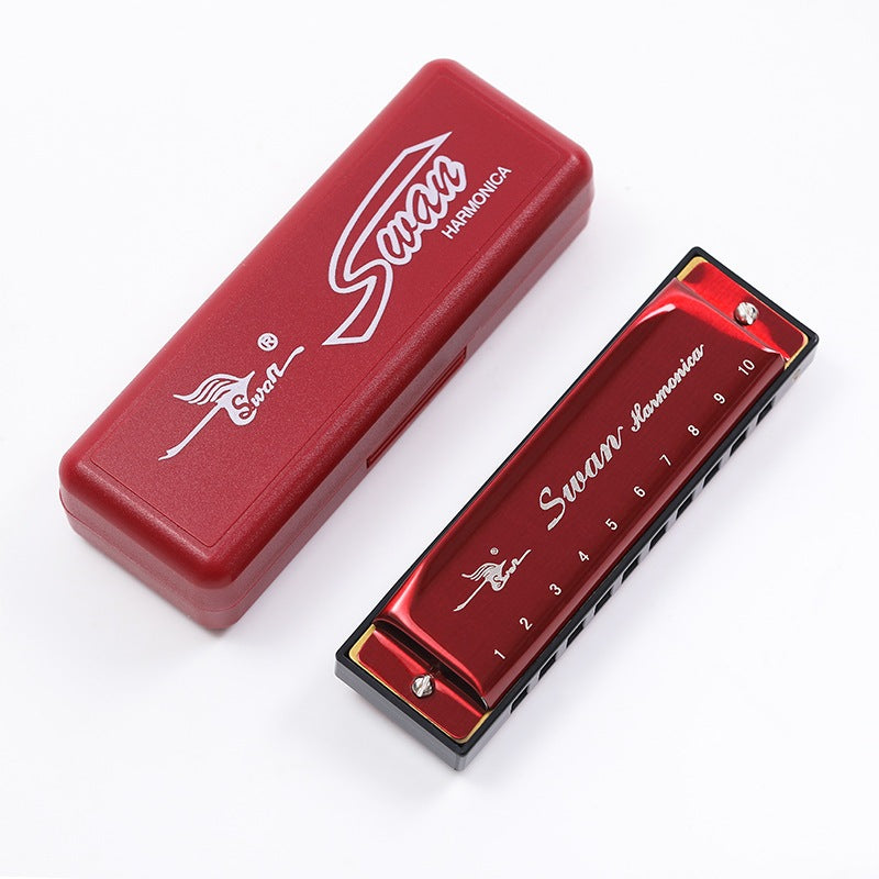 10 Holes C Tune Key Diatonic Harmonica Gaita Beginner Kids Adult Master Xmas Gift Party Goodie Bag