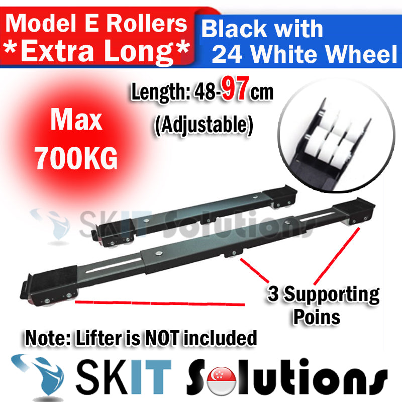 50-92cm Extra Long Fridge Washing Machine Dolly Roller Slider RubberBlock Moving Base Refrigerator Bracket Stand Trolley