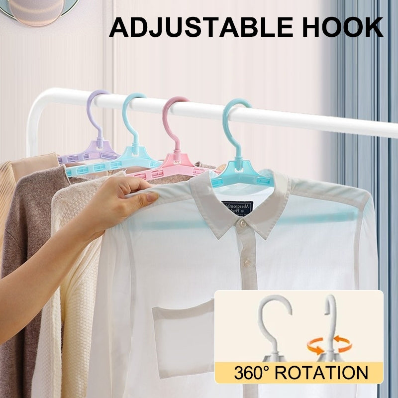Super Long Retractable Telescopic Clothes Hanger 360° Rotating Hook Laundry Rack Space Saving Towel