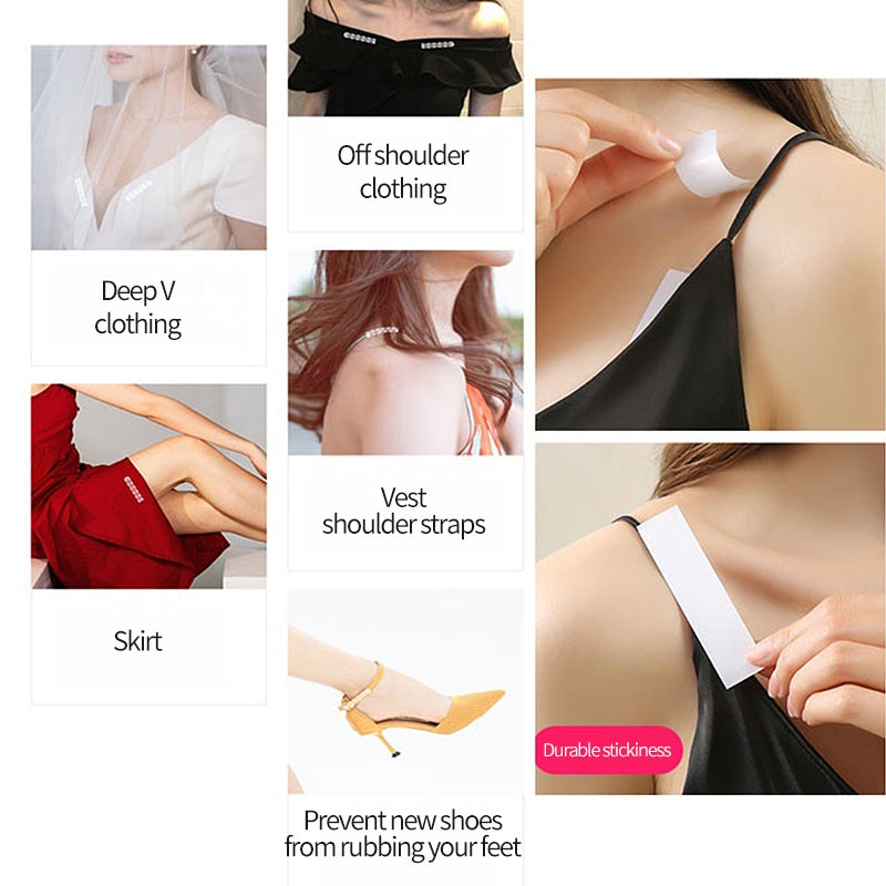 36PCS Anti-Exposure Fashion Tape Invisible Double Sided Adhesive Safe Lingerie Dress Clothes Fix