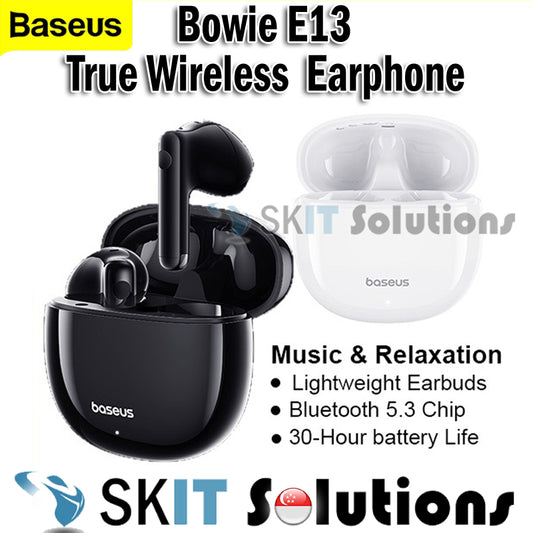 Baseus Bowie E13 True Wireless Earphones TWS Bluetooth Earbuds Headset with Mic Charging Case for Smart Mobile Phones