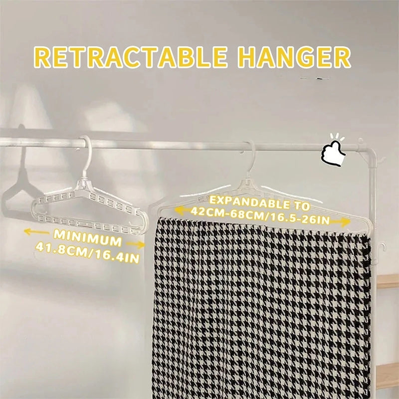 Super Long Retractable Telescopic Clothes Hanger 360° Rotating Hook Laundry Rack Space Saving Towel