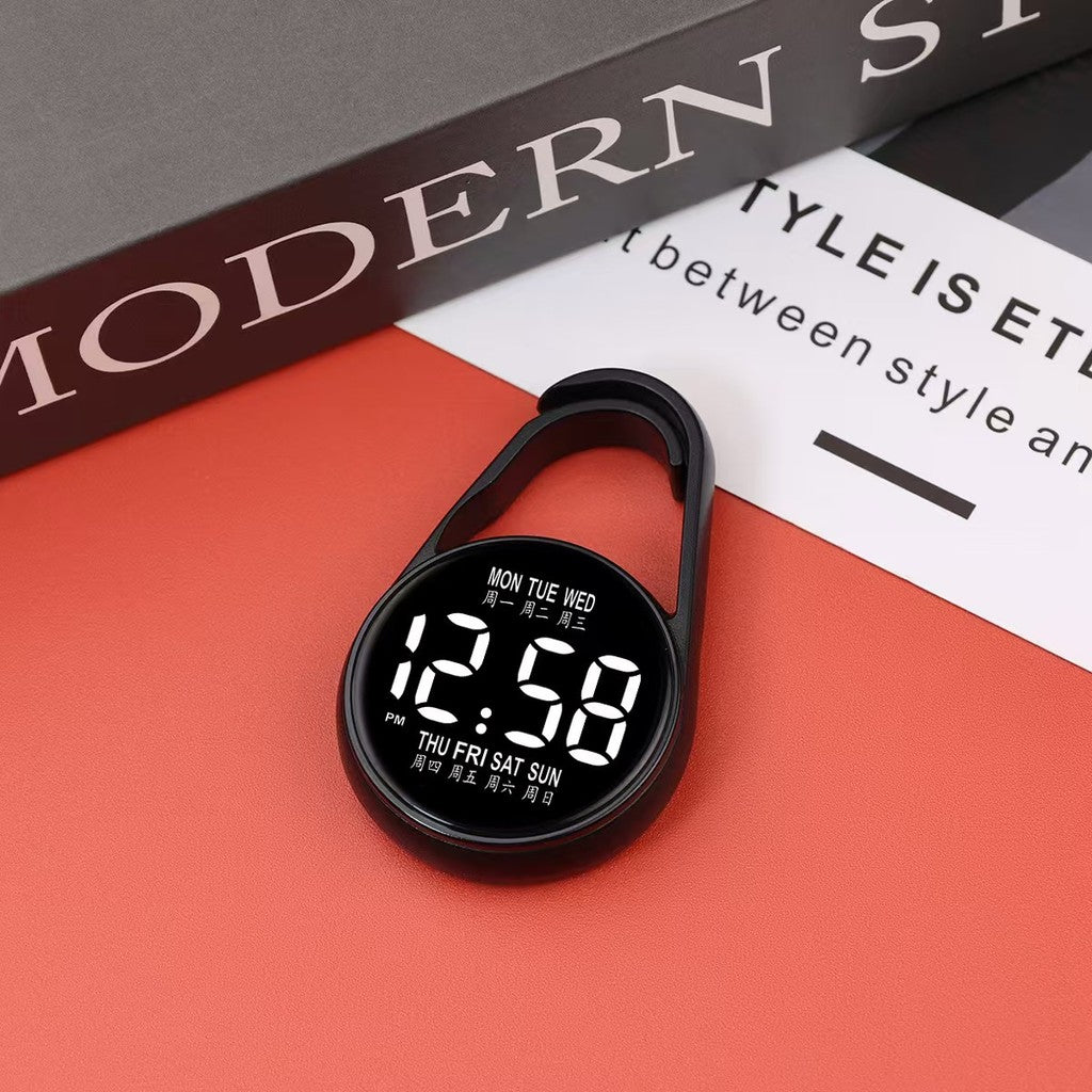 Portable LED Luminous Mini Electronic Pendant Watch Waterproof Student Exam Keychain Watch