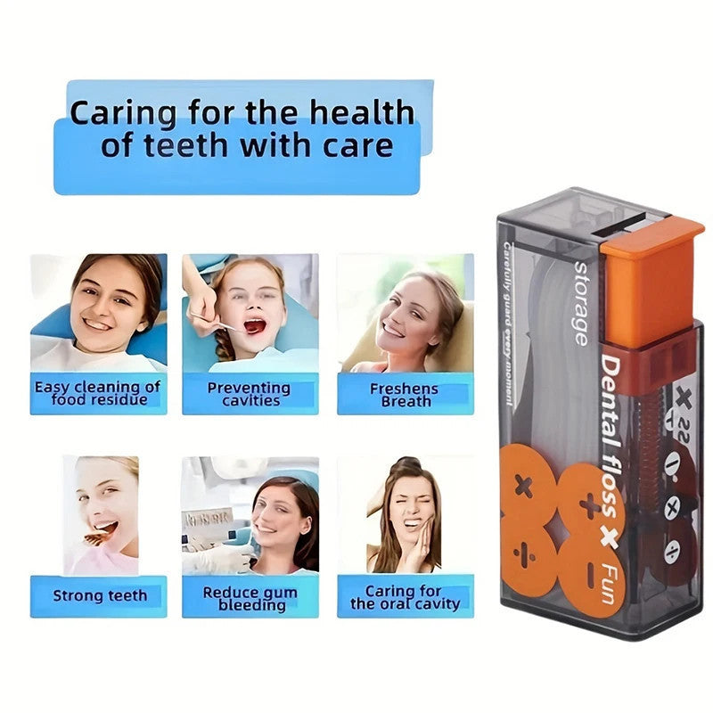 Portable Automatic Pop-Up Dental Floss Dispenser Storage Box Toothpick Oral Care Tooth Cleaning Tool