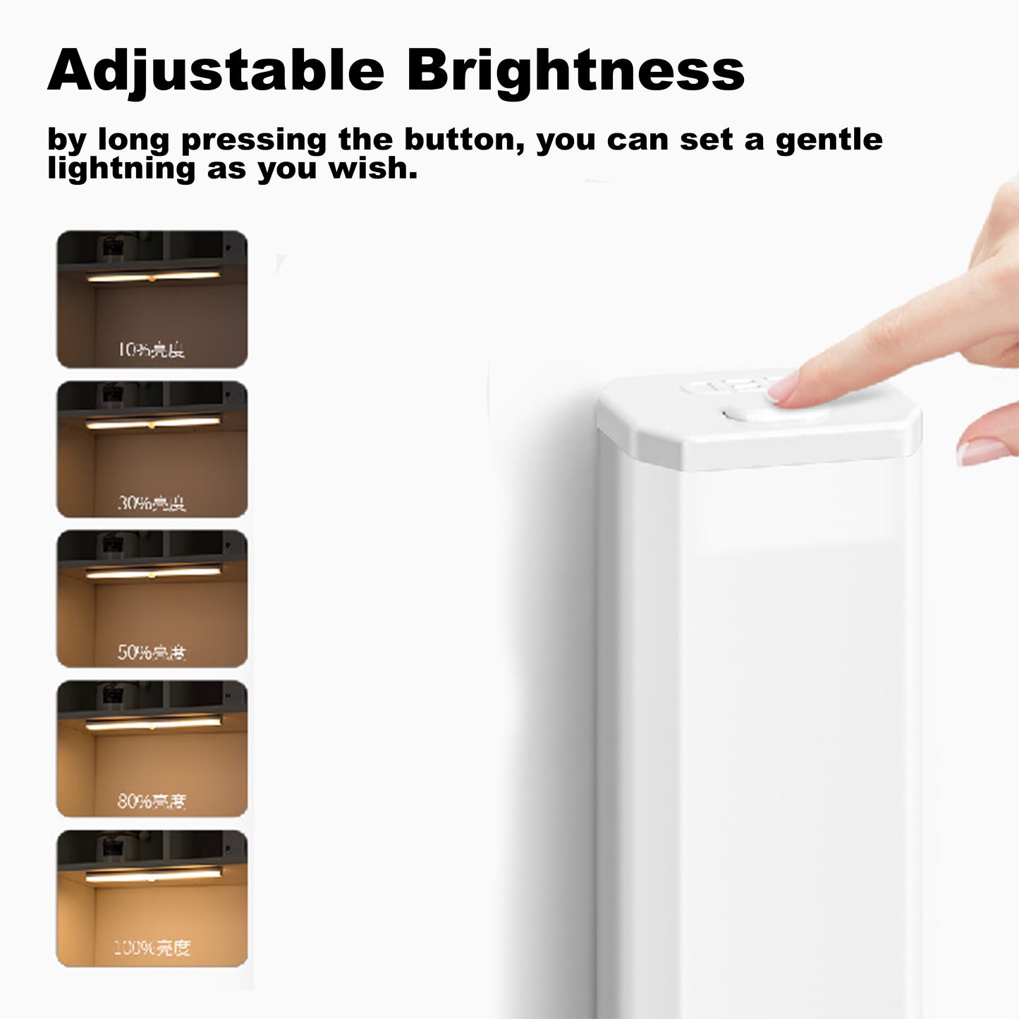 Rechargeable Wireless Motion Sensor Induction Night Light Portable LED Strip Lamp USB Recharging Battery