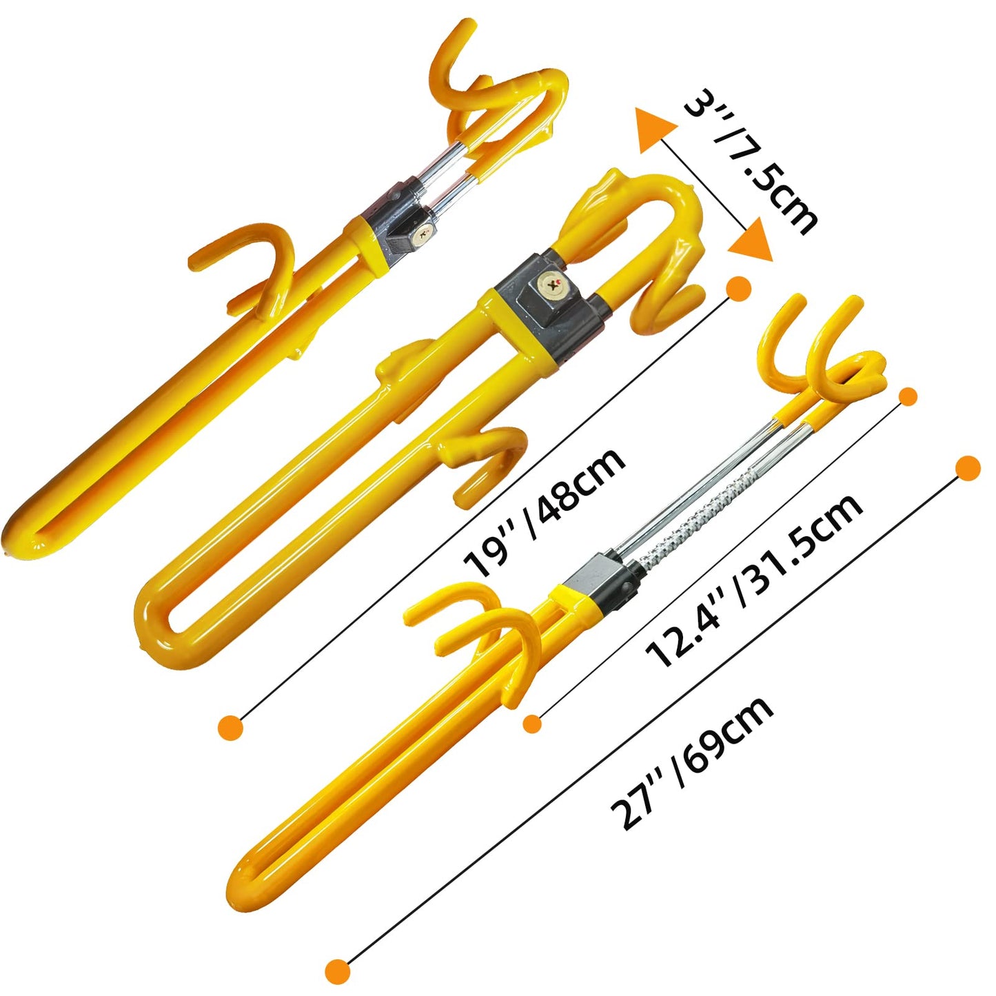 Twin Hook Car Steering Wheel Lock Anti-Theft Vehicle Double Antitheft Locking Device Theft Security Protection Essential