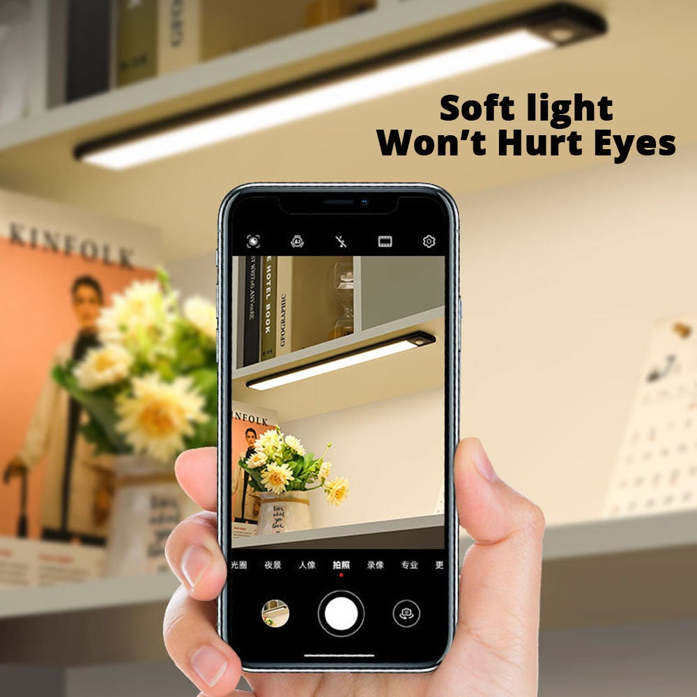 ULTRA THIN 0.9cm Portable Induction Night Light Led Wardrobe Strip Lamp Cabinet Light with Wireless Motion Sensor Detector