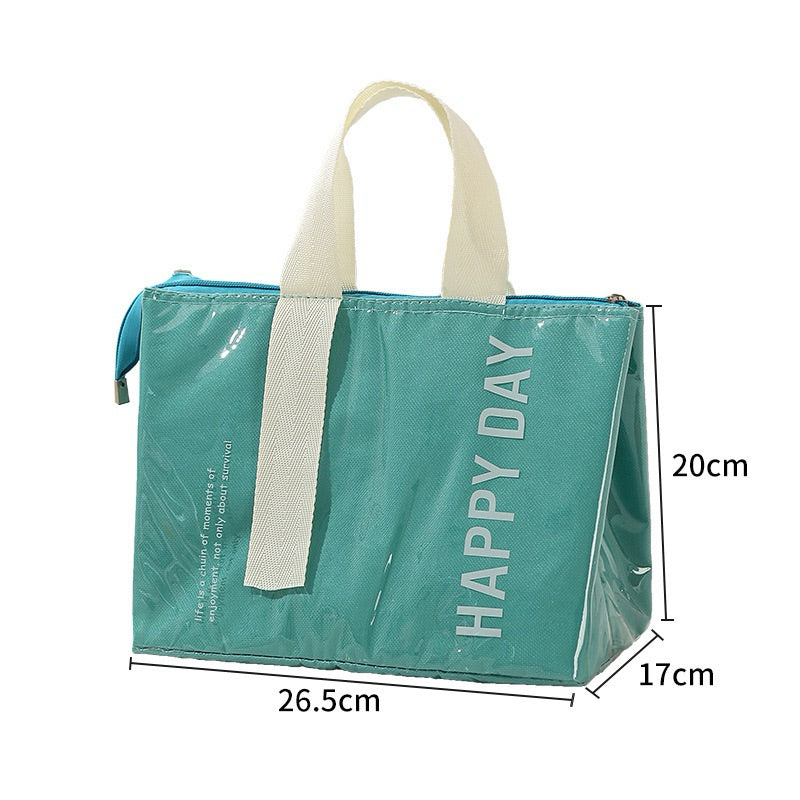Large Capacity Bento Lunch Bag Waterproof Insulated Thermal Handheld Food Storage for Office Travel