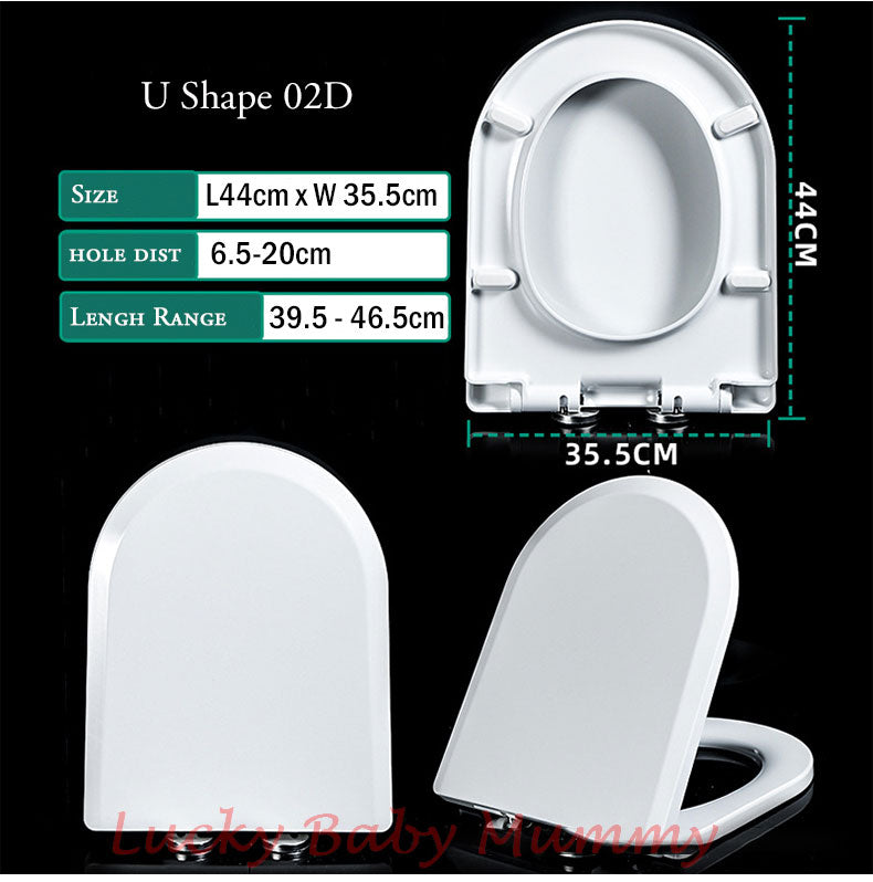 Toilet Seat Cover Quick Release Silent Slow Close Extra Thickness Easy Install Lid Seatcover 马桶盖