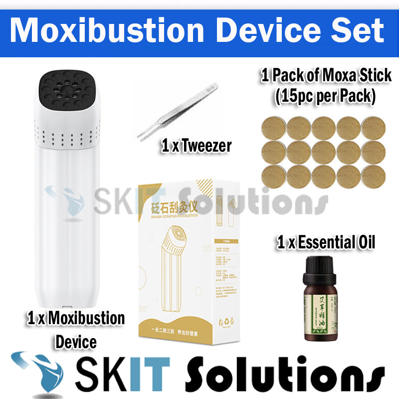 Portable Heated Moxibustion Massage Device Scraping Bianstone Gua Sha Cupping Body Tool Moxa Stick