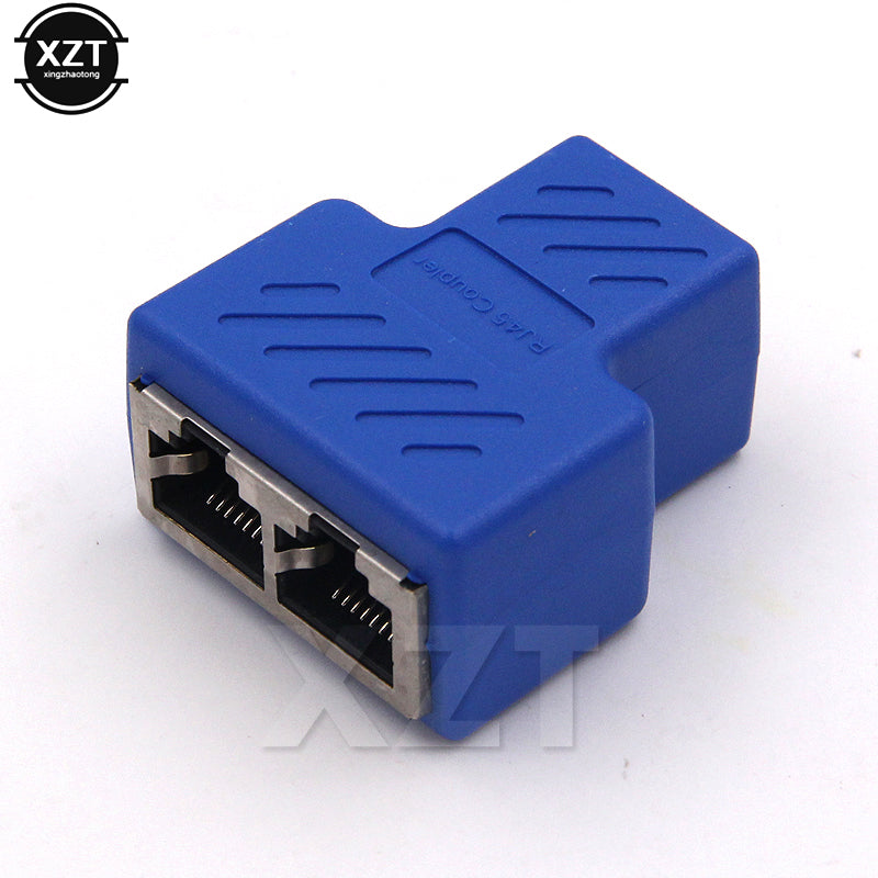 1 to 2 RJ45 Ethernet Splitter Adapter Network Extender Cable Female to Dual LAN Port for Modem PC