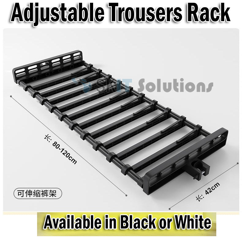 Standing Clothes Rack Adjustable Floor to Ceiling Space-Saving Hanging Pole Heavy-Duty DIY Wardrobe