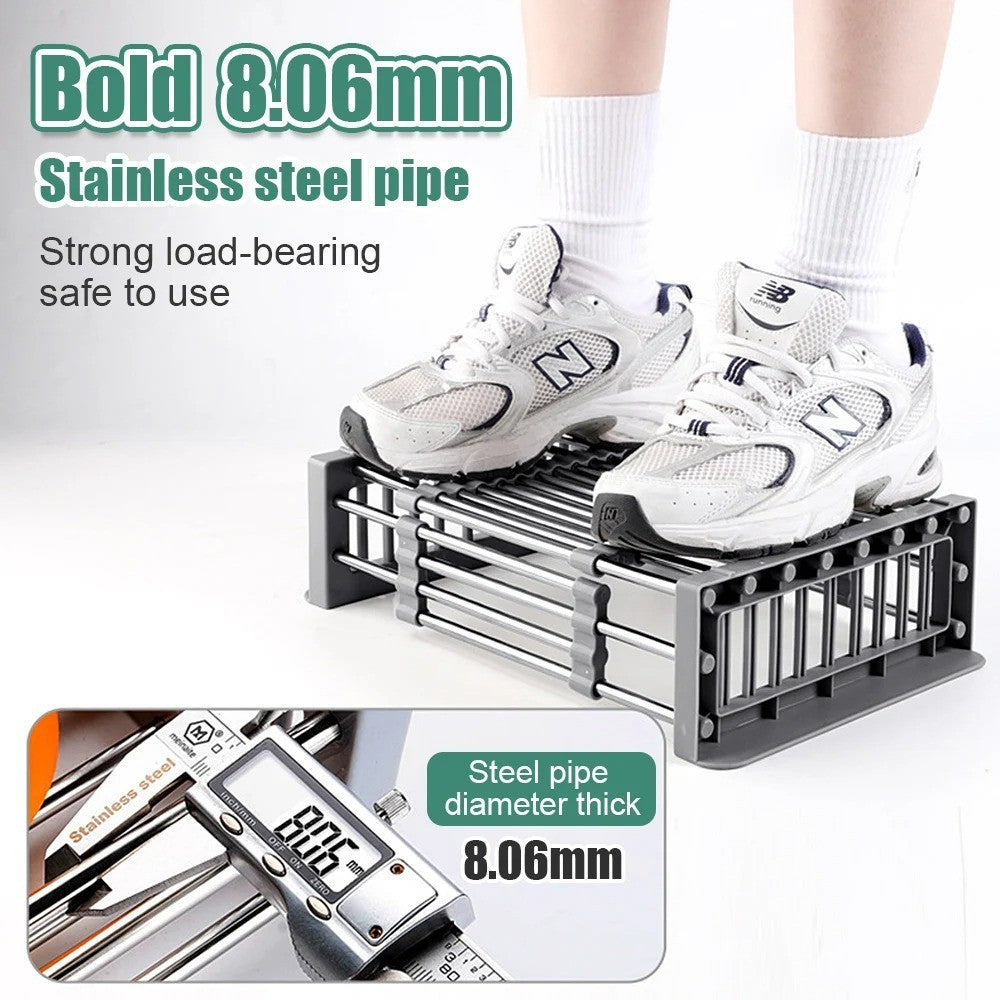 Retractable Stainless Steel Sink Drainer Rack Dish Drying Basket for Kitchen Fruits Vegetables