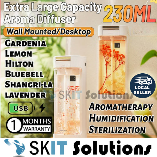 230ML Automatic Aroma Diffuser Rechargeable Air Freshener Essential Oil Humidifier Home Fragrance