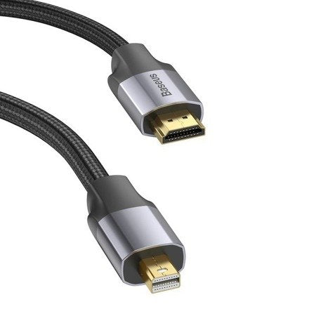 2M Baseus Mini Displayport to HDMI-Compatible Cable 4K 30Hz Mini DP Diplay Port to HDMI Adapter Cable Laptop Projector