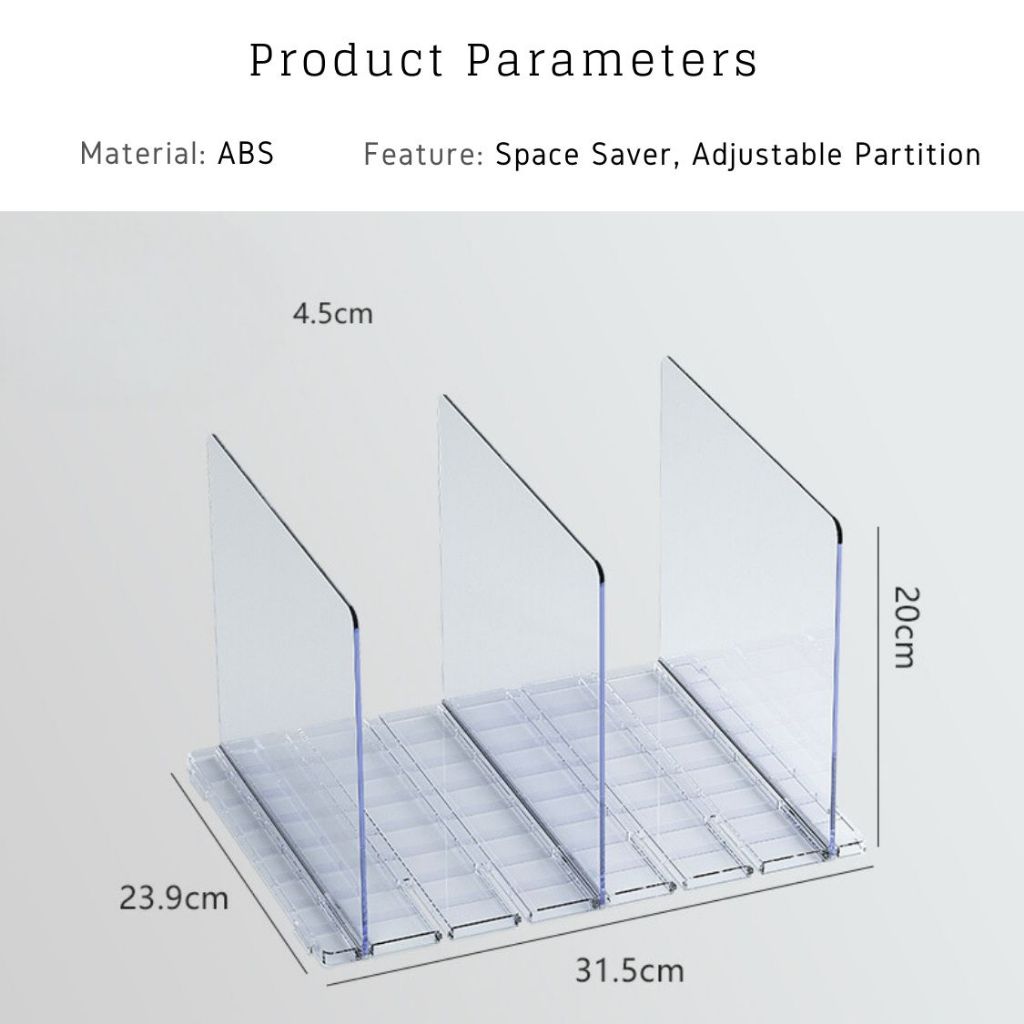 Adjustable Closet Bag Book File Organizer Dividers Purse Handbag Storage Box Rack Partition