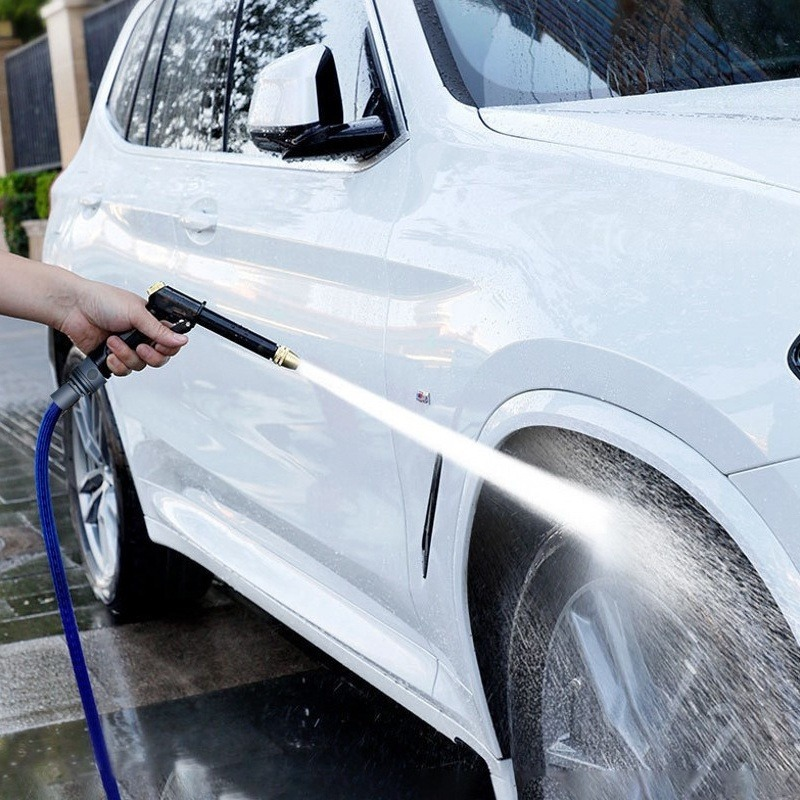 High Pressure Water Spray Gun Nozzle Adjustable 360 Rotating Jet Sprayer for Car Wash Garden Cleaning