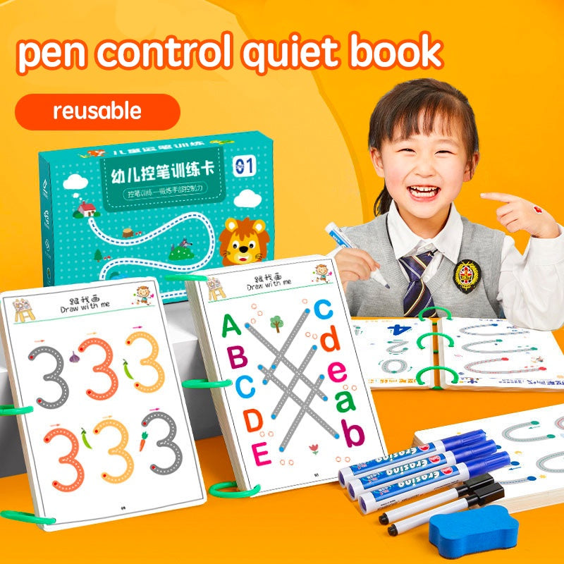 Magic Tracing Workbook Preschool Education Exercise Book Montessori Toy Erasable Pen Control Training Logical Thinking