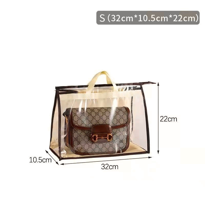 Transparent PVC Handbag Dust Cover Hanging Storage Organizer Closet Protector Wardrobe Bag