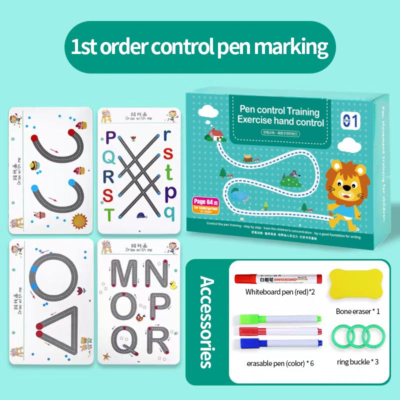 Magic Tracing Workbook Preschool Education Exercise Book Montessori Toy Erasable Pen Control Training Logical Thinking