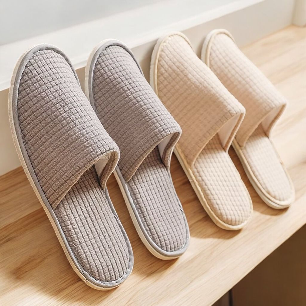 Disposable Hotel Slippers Non-Slip Guest Slippers Free Size Soft Comfortable for Men & Women